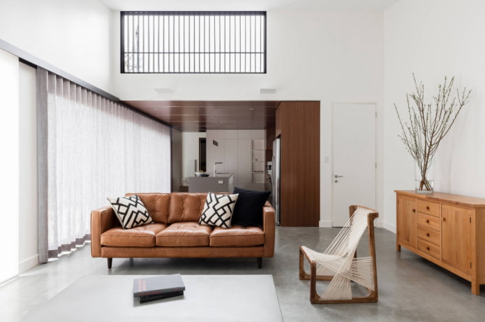 soggiorno in stile giapponese-scandinavo