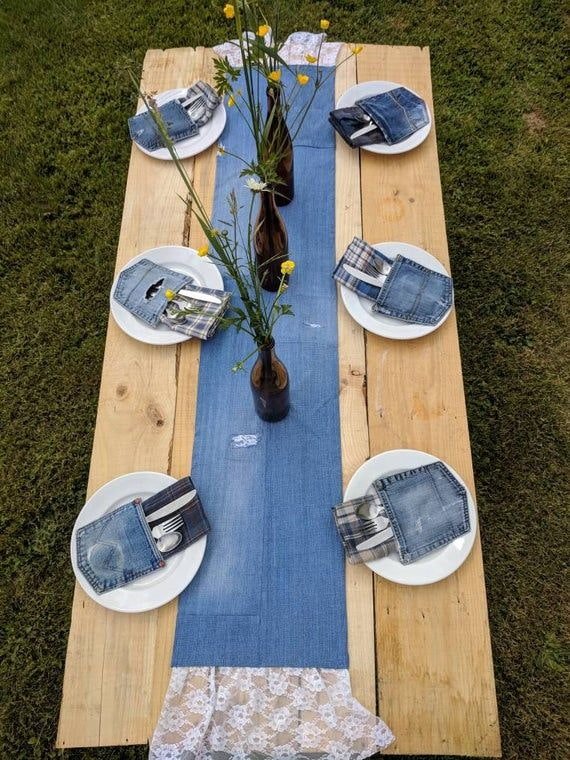 Set da tavola in denim