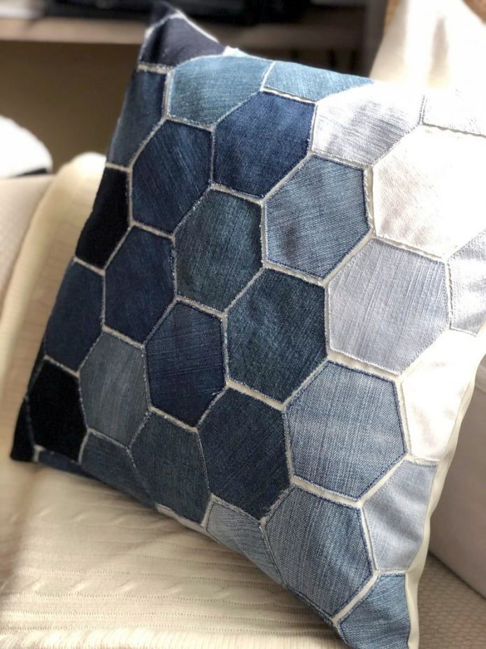 Cuscino di jeans