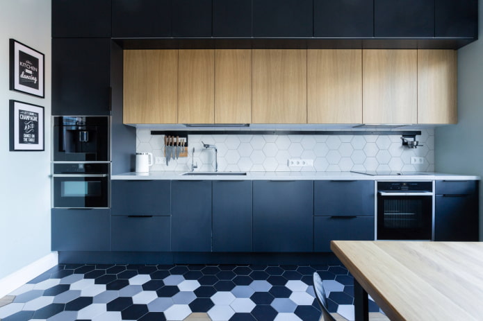 set da cucina a tre livelli