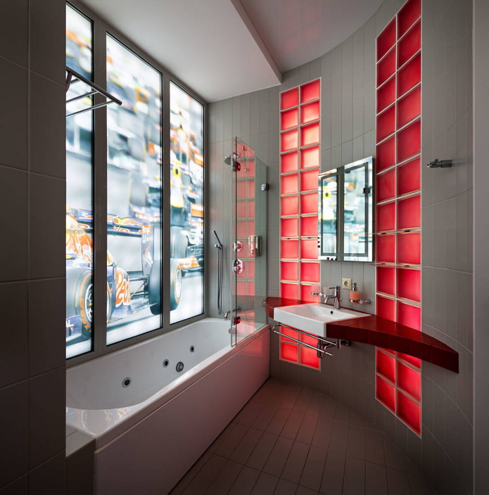 bagno con finta finestra