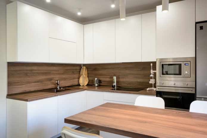 Grembiule in MDF con effetto legno