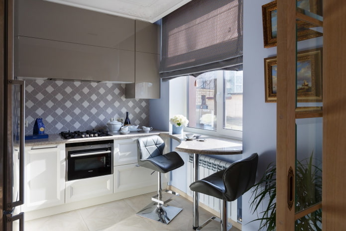 design del grembiule in una piccola cucina