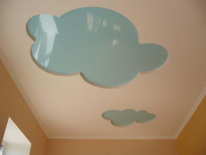 struttura del soffitto figurata a forma di nuvole