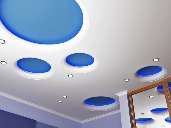struttura del soffitto figurata a forma di cerchi