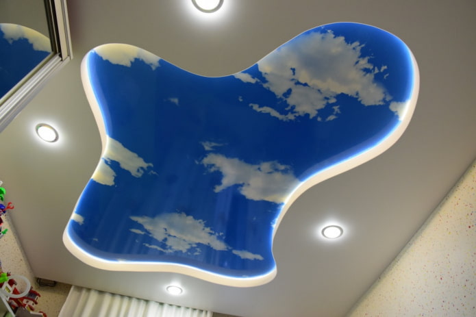 struttura del soffitto figurata con stampa fotografica