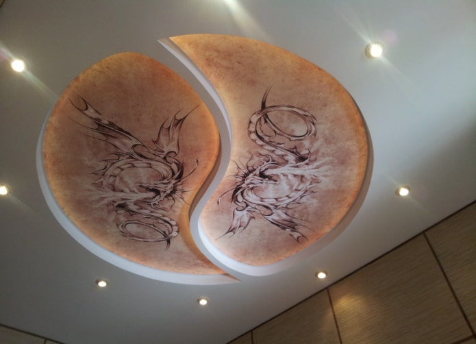 struttura del soffitto figurata con stampa fotografica