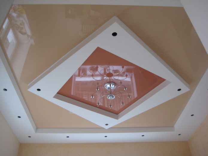 struttura del soffitto figurata a forma di quadrati