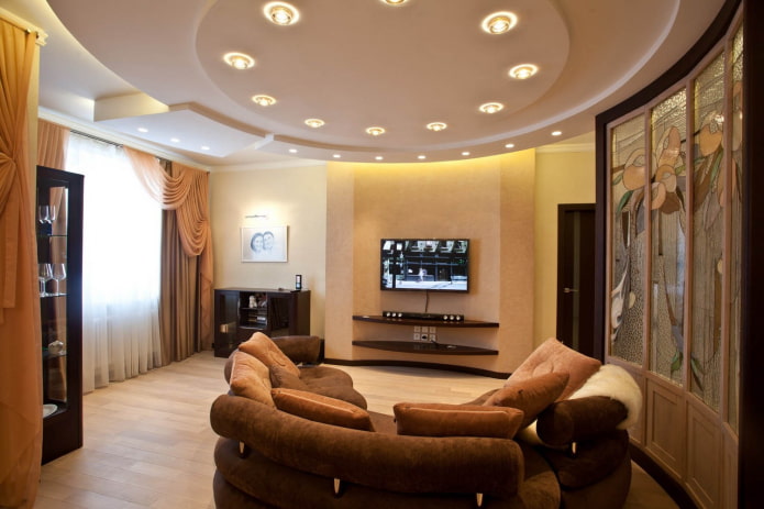 struttura del soffitto figurato nel soggiorno