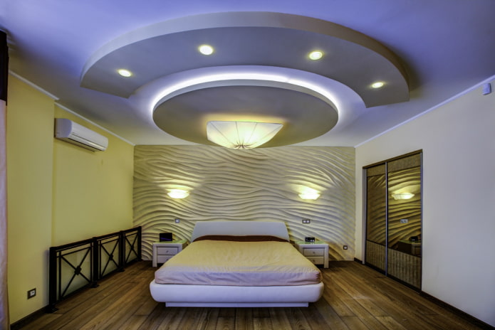 struttura del soffitto decorato in camera da letto