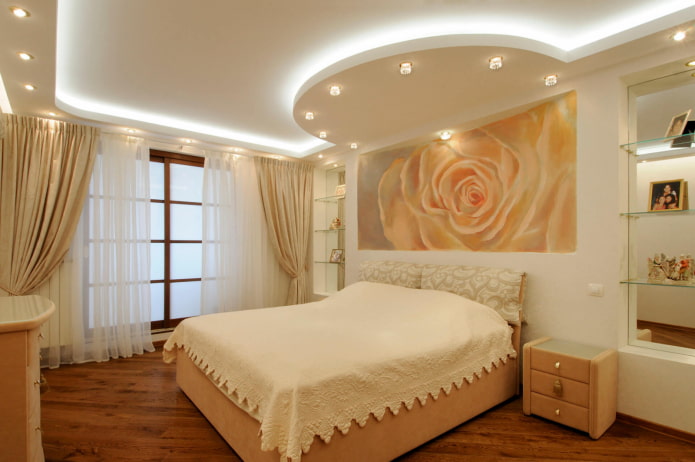 struttura del soffitto decorato in camera da letto