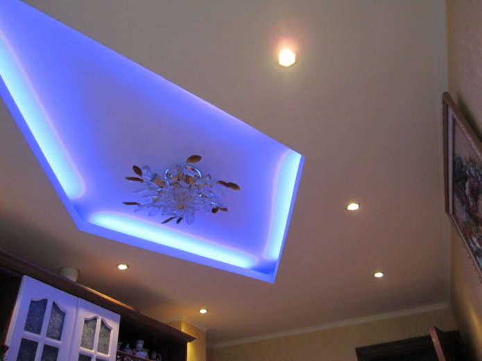 struttura del soffitto figurata con retroilluminazione