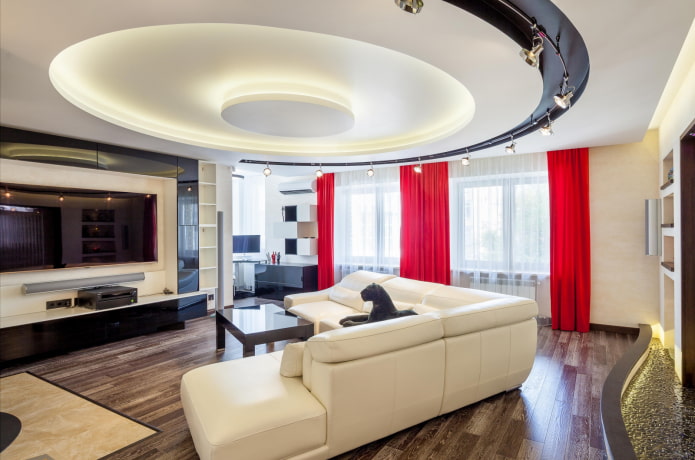 struttura del soffitto figurato nel soggiorno