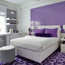 Bella camera da letto viola all'interno-0