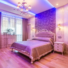 Bellissima camera da letto viola all'interno-2