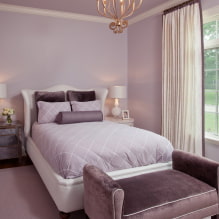 Bellissima camera da letto viola all'interno-8