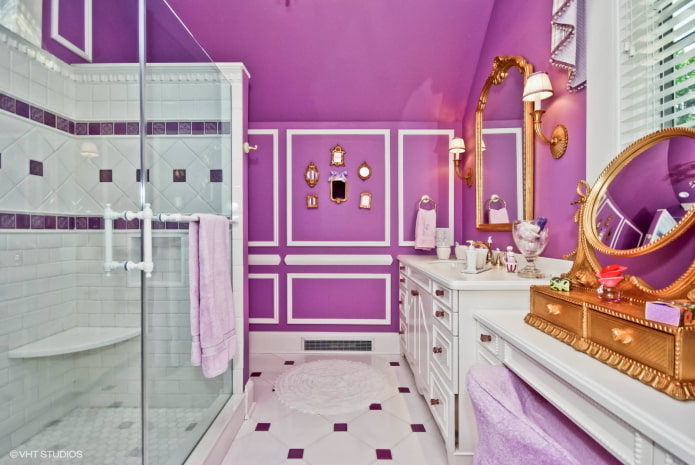 soffitto e pareti viola