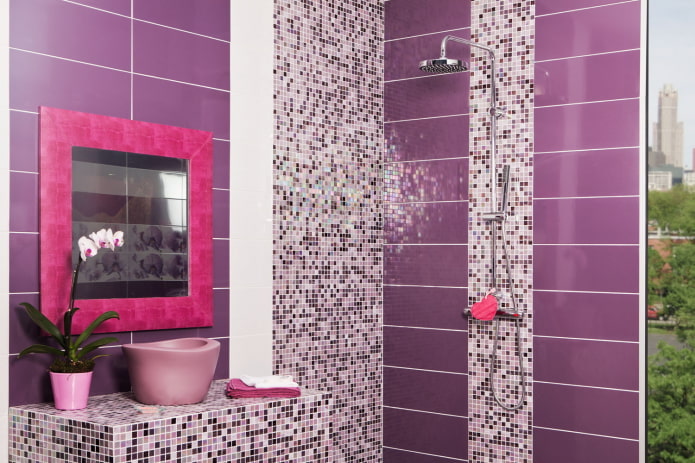 Dettagli rosa e mosaico