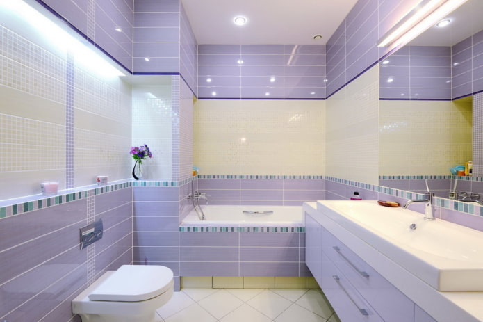 finiture bagno lilla