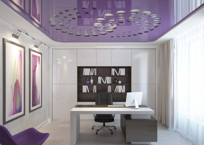 tessuto elastico intagliato di colore viola