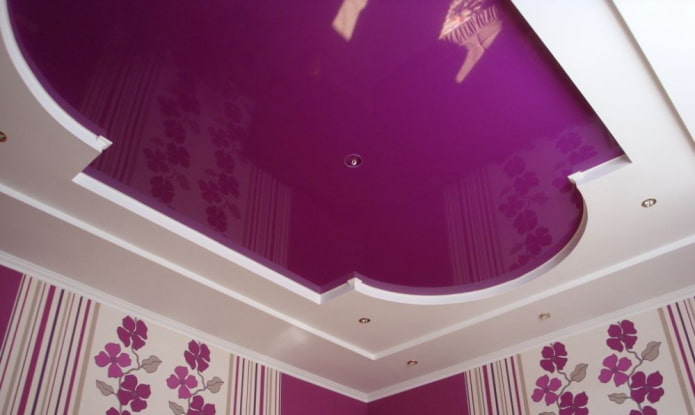 soffitto viola a due livelli