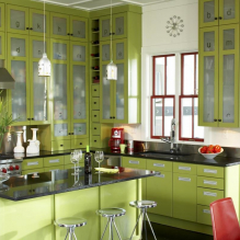Come decorare l'interno della cucina color pistacchio?-0