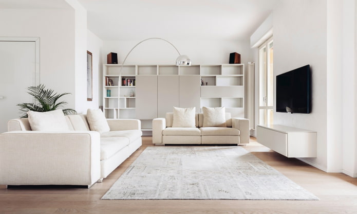 design soggiorno bianco