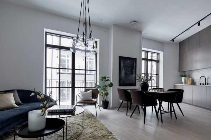 studio con cucina funzionalista