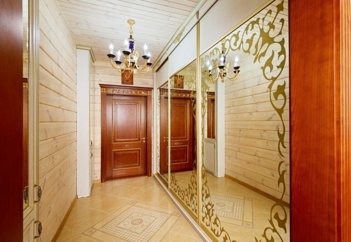 design dello spogliatoio nell'interno del corridoio