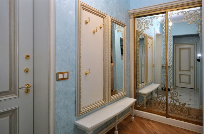 design dello spogliatoio nell'interno del corridoio