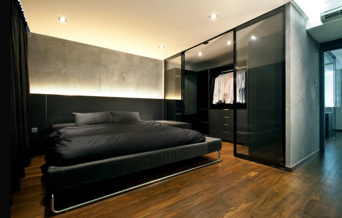 design dell'armadio nell'interno della camera da letto