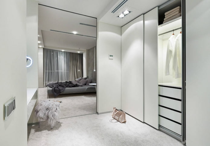 design dell'armadio nell'interno della camera da letto