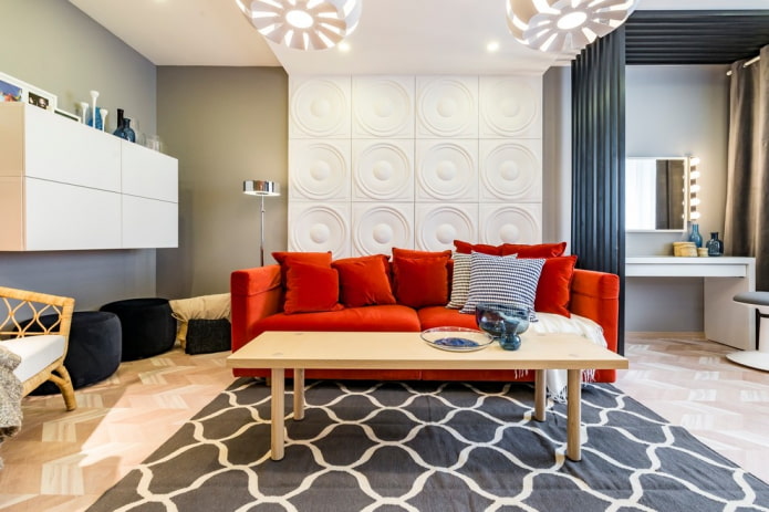 design delle piastrelle in gesso negli interni