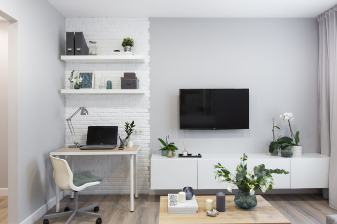 piastrelle in gesso bianco all'interno