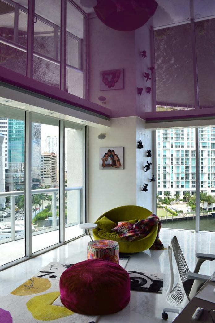 soffitto viola