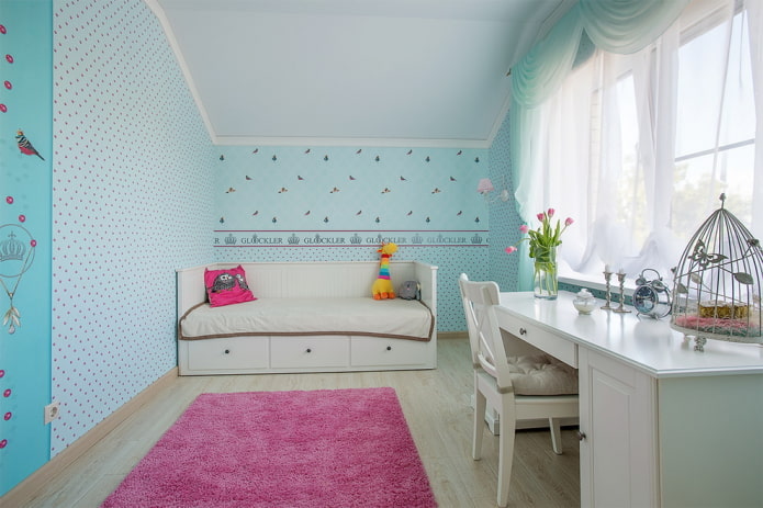 Cameretta blu in stile provenzale