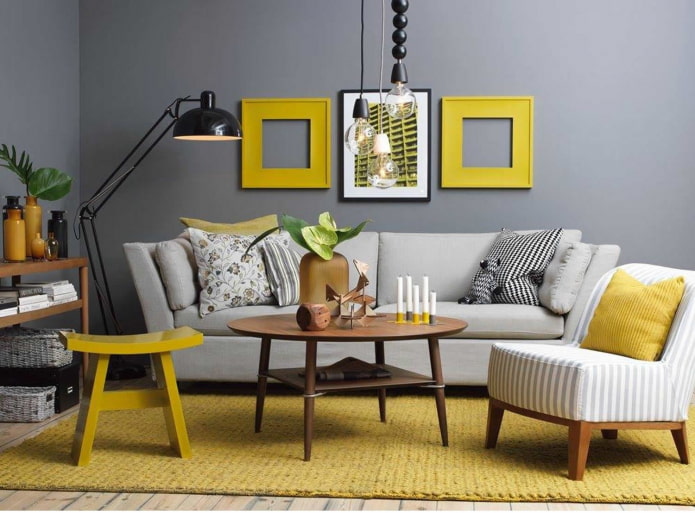 decorazioni color senape negli interni