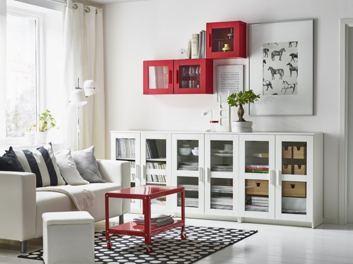 contenitore nel soggiorno ikea