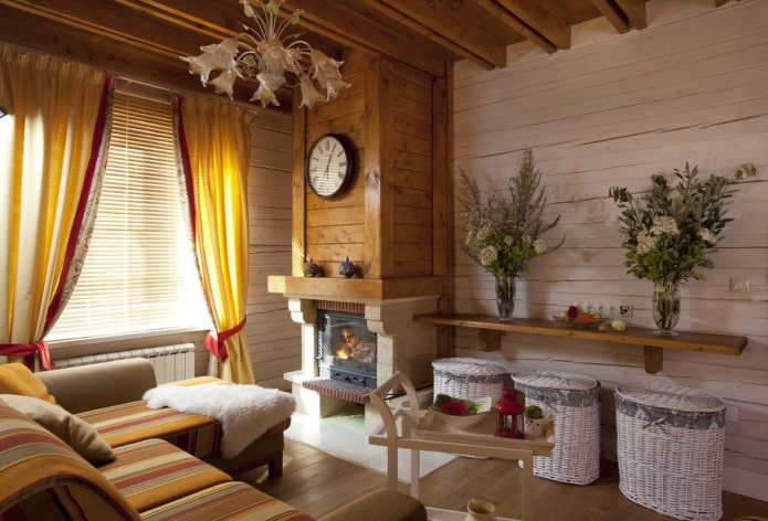 rifiniture in legno di una casa estiva