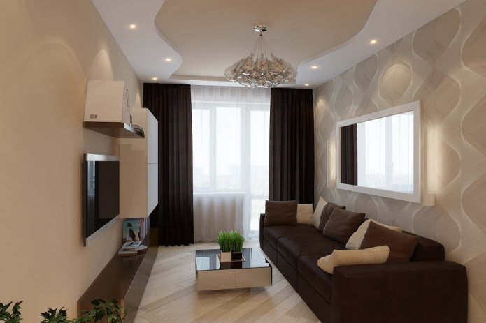 finitura del soffitto all'interno dell'ingresso in tonalità beige