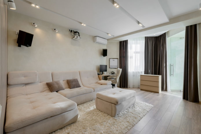 design degli interni dell'ingresso nei toni del beige