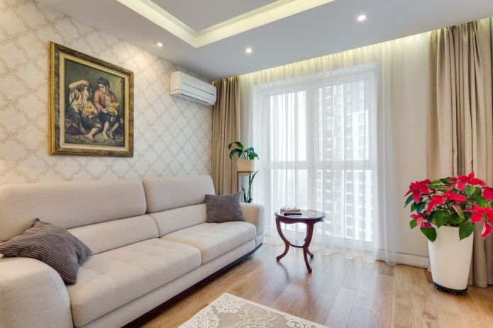 design degli interni dell'ingresso nei toni del beige