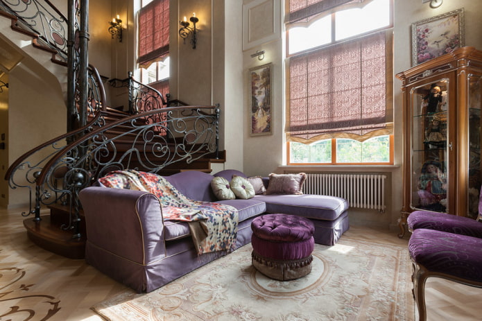 design del soggiorno in stile classico