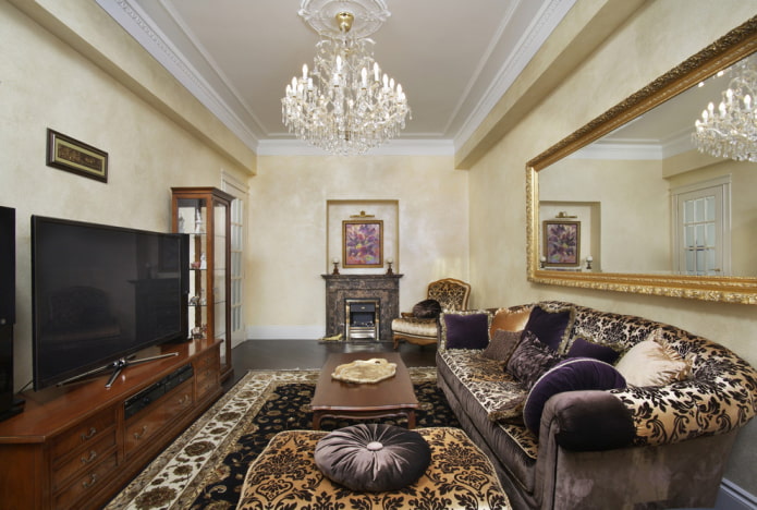 design del soggiorno in stile classico