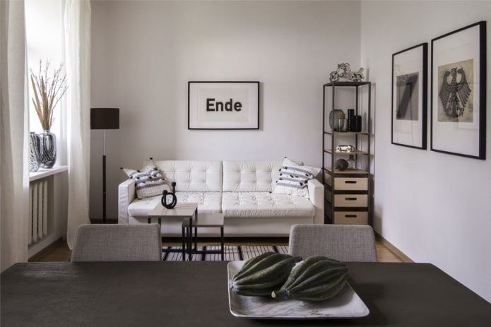 decorazioni e tessuti nel soggiorno in stile nordico