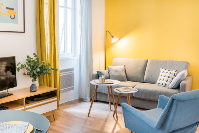 decorazione della parete del soggiorno in stile nordico