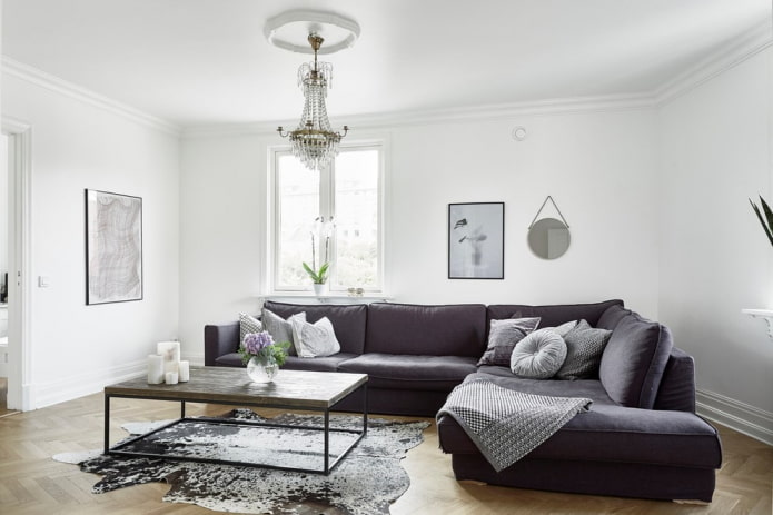 finitura del soffitto del soggiorno in stile nordico