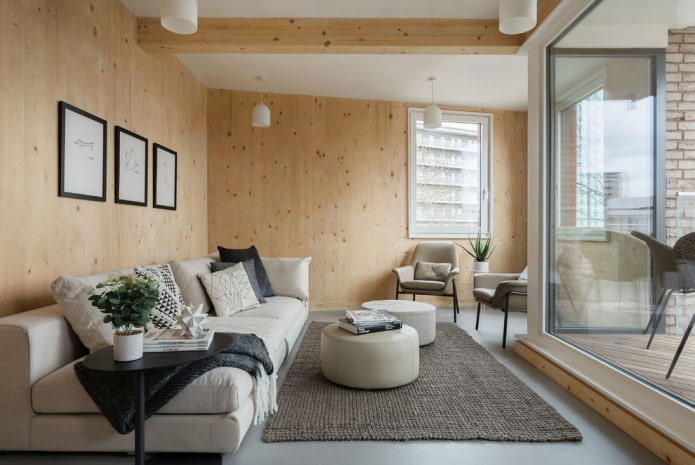 decorazione della parete del soggiorno in stile nordico