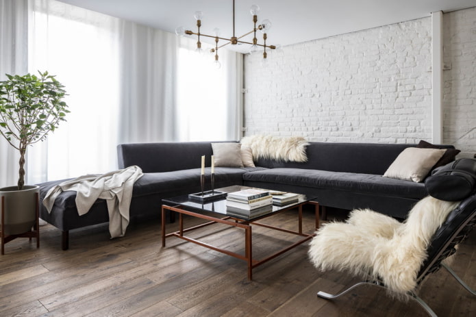 decorazione della parete del soggiorno in stile nordico