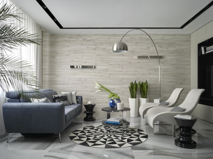 Interno soggiorno grigio